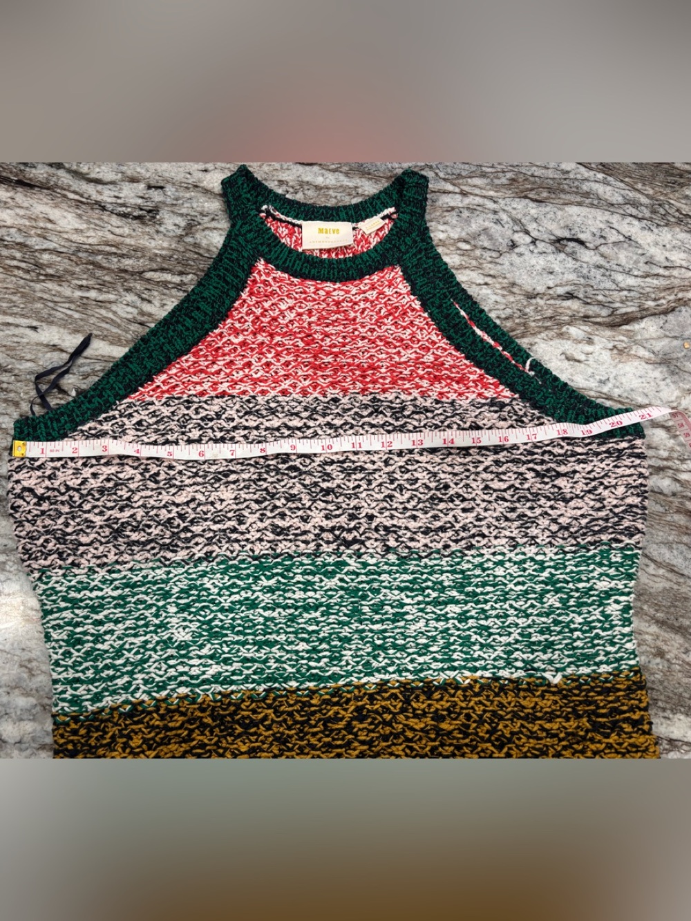 Anthropologie Maeve Knit Harmony Tank Striped Top in Multicolor NWOT Size XL - Picture 4 of 7